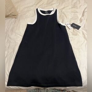 Abercrombie Women's Black and White Mini Dress - M